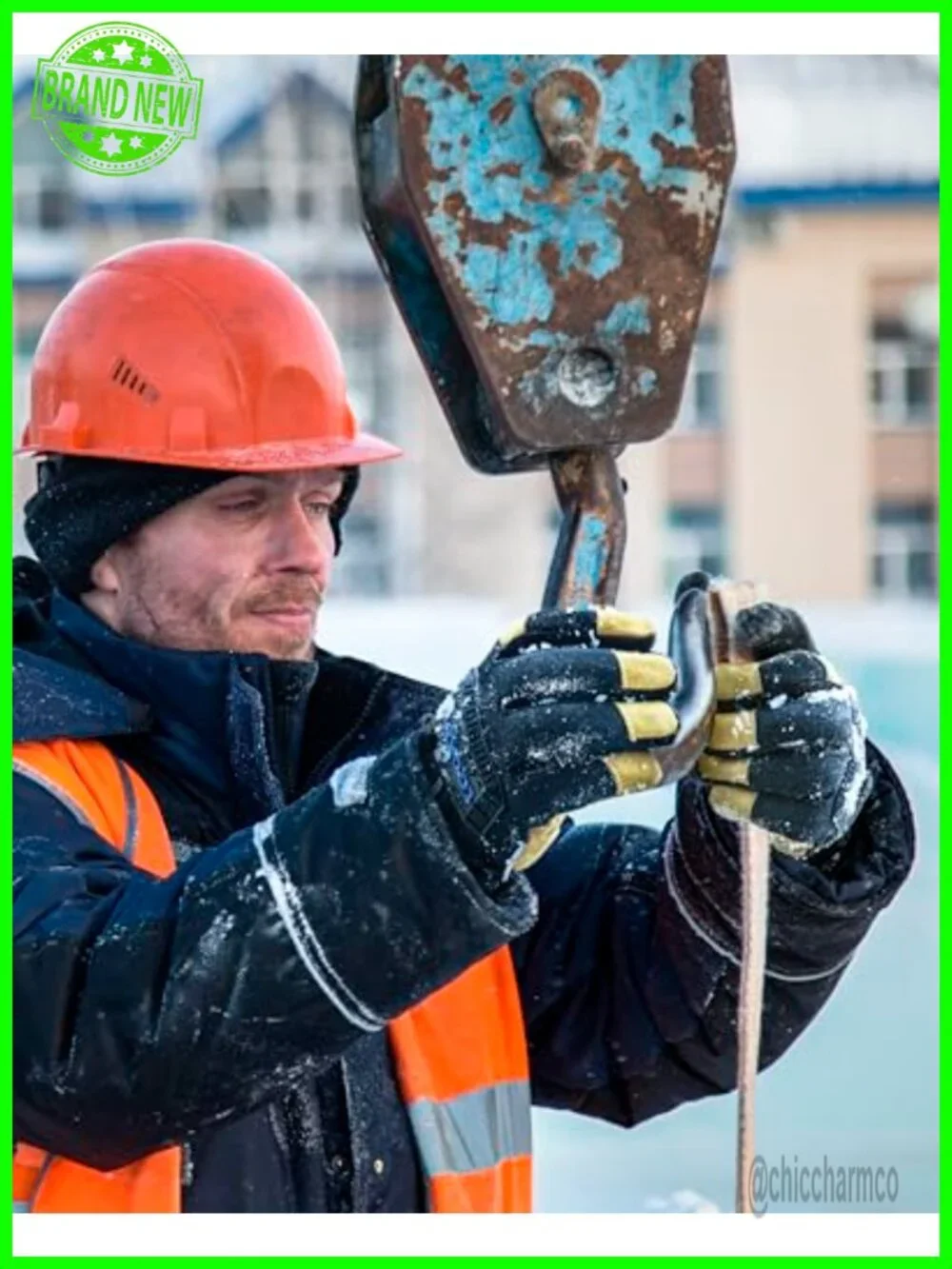 Heavy Duty Leather Winter Work Gloves with 3M Lining Impact Protection